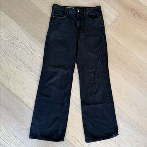 Zara Washed Black High-Rise Jeans